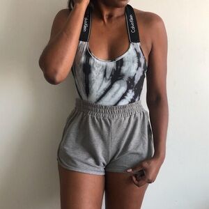 LAST CHANCE NWT Urban outfitters Calvin Klein crossback logo bodysuit black